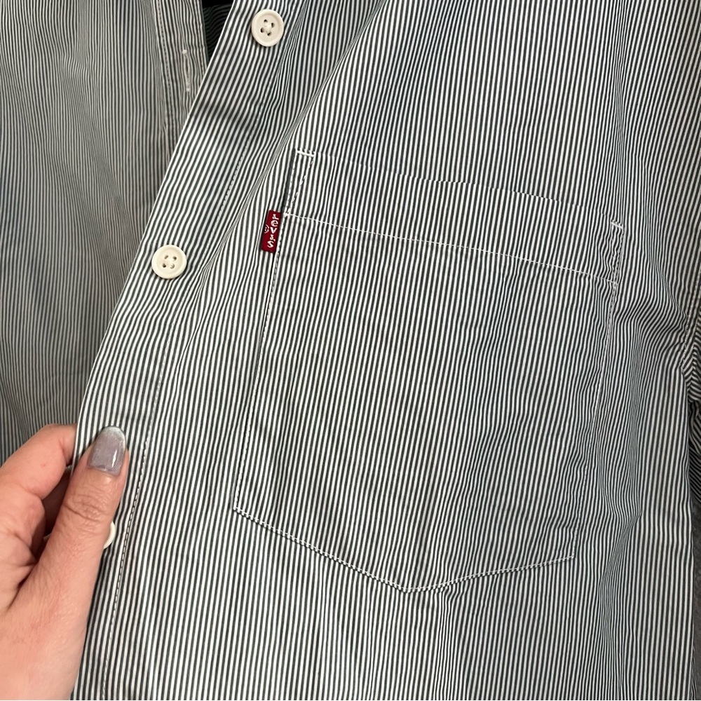 Levi's Striped Button Down Shirt Small - image 6